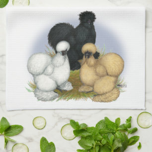 Silkie Trio Tea Towel
