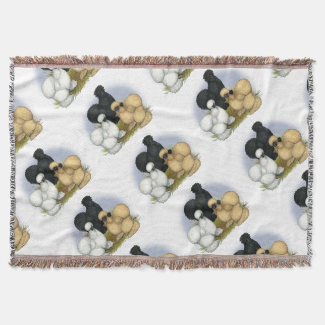 Silkie Trio Throw Blanket (Front)