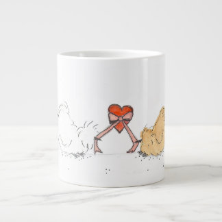Silkie With Heart Large Coffee Mug