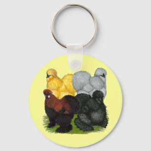 Silkies: Assorted Roosters Key Ring