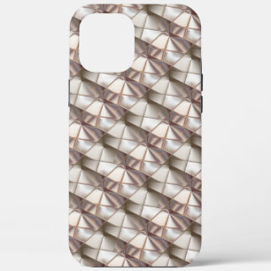 Silky beige with shapes looking relief or depth th iPhone 12 pro max case