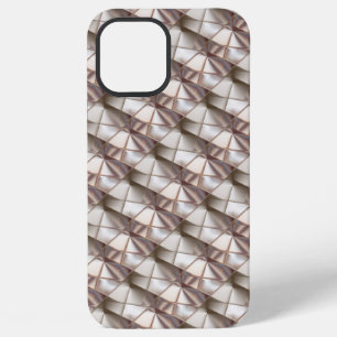 Silky beige with shapes looking relief or depth th iPhone 12 pro max case