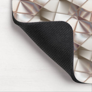 Silky beige with shapes looking relief or depth th mouse pad