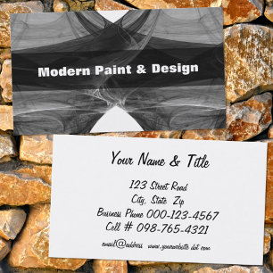 Silky Black and White Abstract Artwork Doula Business Card