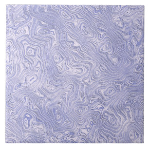 Silky Blue Moire Pattern Ceramic Tile