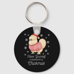 Silky Chicken- Cute Ntam Christmas Key Ring