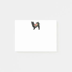 Silky Chihuahua Dog Breed Boho Floral Silhouette Post-it Notes
