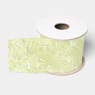 Silky Faux Moire Pattern in Shimmering Yellow Grosgrain Ribbon