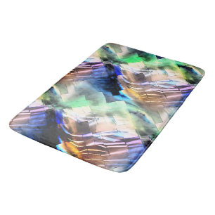 Silky floating of colours in soft abstract mosaic  bath mat