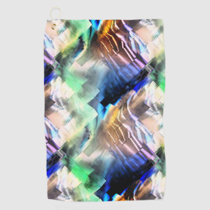 Silky floating of colours in soft abstract mosaic golf towel