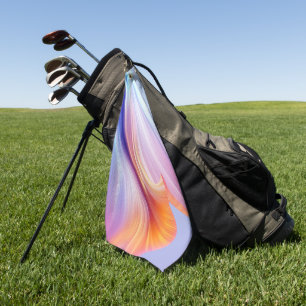 Silky Furl of Floral Bliss Lavender Golf Towel
