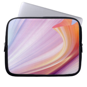Silky Furl of Floral Bliss Lavender Laptop Sleeve