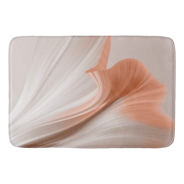 Silky Furl Touch of Peach Bath Mat (Front)