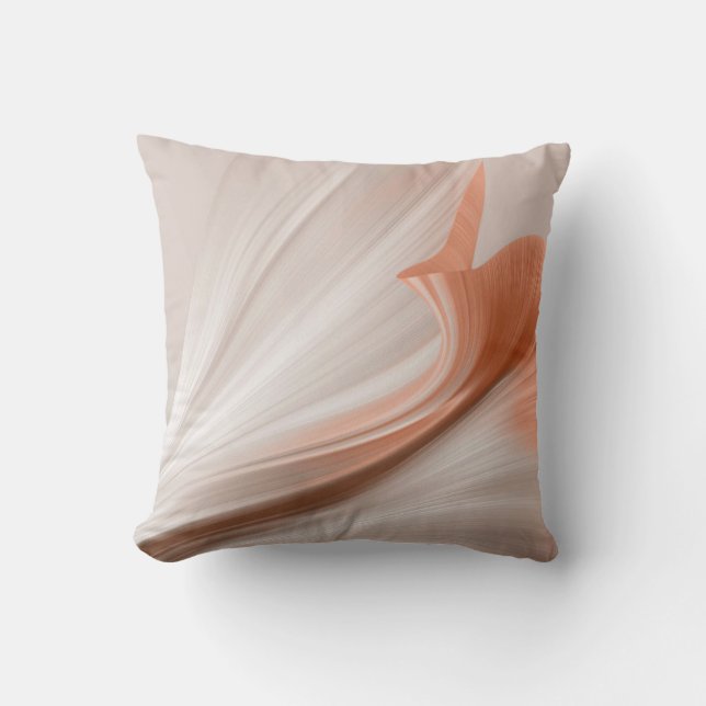 Silky Furl Touch of Peach Cushion (Front)