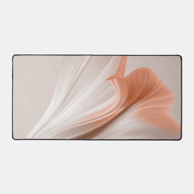 Silky Furl Touch of Peach Desk Mat (Front)