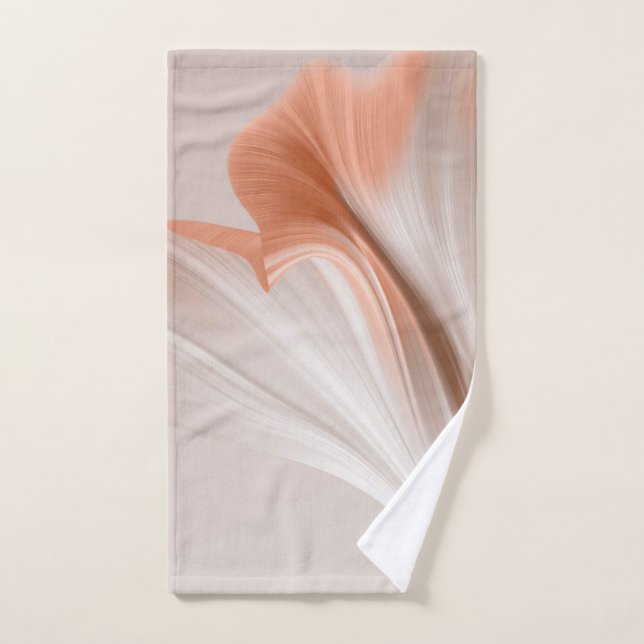 Silky Furl Touch of Peach Hand Towel (Hand Towel)