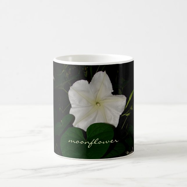 Silky Night-Blooming Moonflower Coffee Mug (Center)