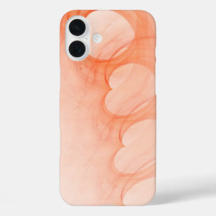 Silky Orange Abstract Heart Line iPhone 16 Plus Case