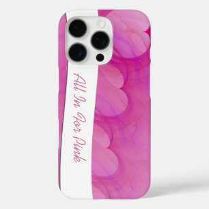Silky Pink Heart Abstract Line iPhone 16 Pro Case