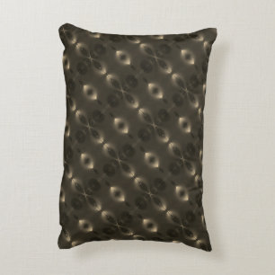 Silky repetition of oval 'infinite symbol', sepia decorative cushion