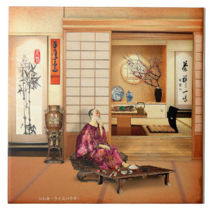 Silky Rice Powder Ceramic Tile