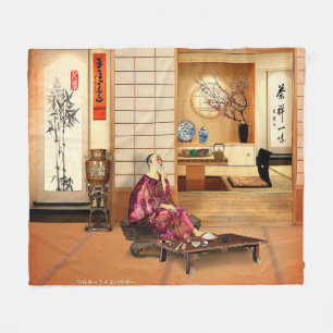 Silky Rice Powder Fleece Blanket