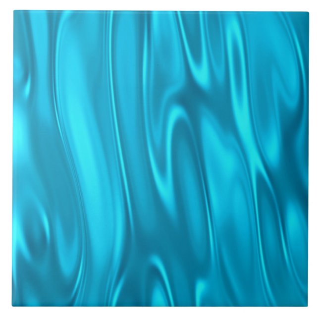 Silky Shiny Turquoise Ceramic Tile (Front)