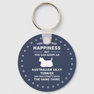 Silky Terrier Adoption Happiness Key Ring