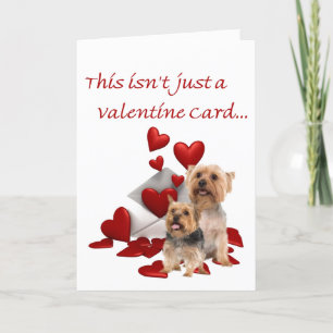 Silky Terrier Be Our Valentine Holiday Card