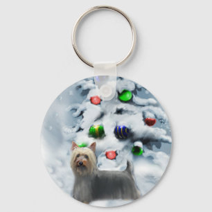 Silky Terrier Christmas Gifts Key Ring