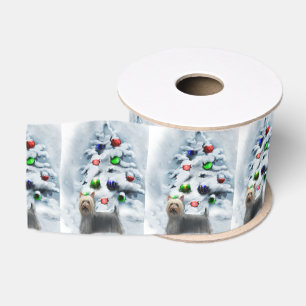 Silky Terrier Christmas Grosgrain Ribbon