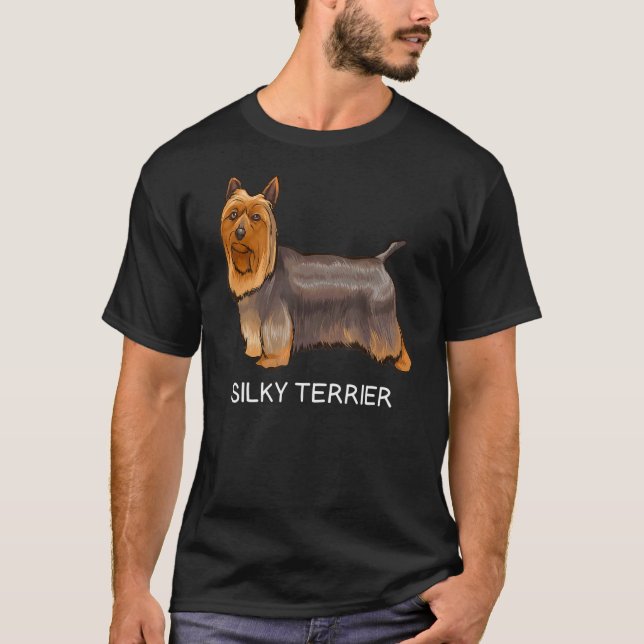 Silky Terrier Crazy Dog T-Shirt (Front)