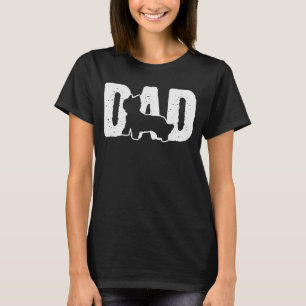 silky terrier Dad Father Silhouette Dog T-Shirt