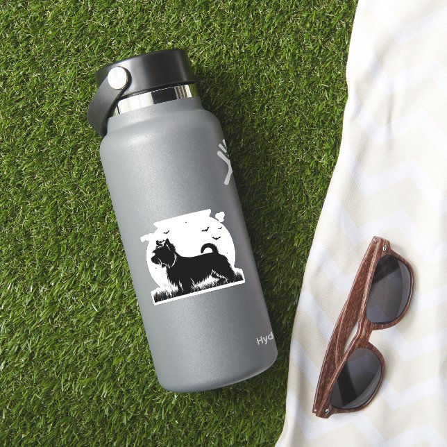 Silky Terrier Dog � Halloween Moon Silhouette Clas (HydroFlask Insitu)