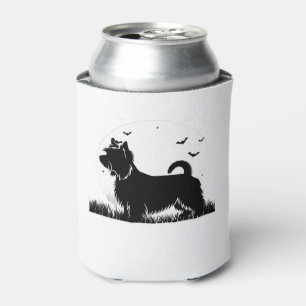 Silky Terrier Dog � Halloween Moon Silhouette Clas Can Cooler