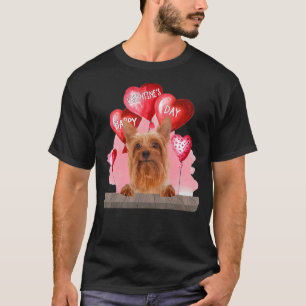 Silky Terrier Dog Happy Valentines Day Pet Dog Lov T-Shirt