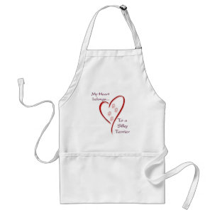 Silky Terrier Heart Belongs Standard Apron