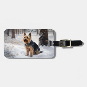 Silky Terrier Let It Snow Christmas  Luggage Tag