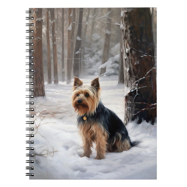 Silky Terrier Let It Snow Christmas  Notebook (Front)