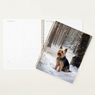 Silky Terrier Let It Snow Christmas  Planner