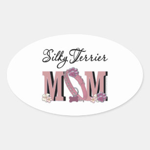 Silky Terrier MOM Oval Sticker