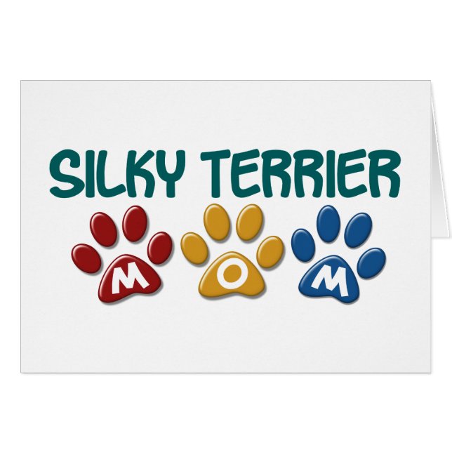 SILKY TERRIER Mum Paw Print 1 (Front Horizontal)