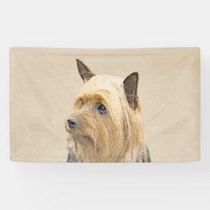 Silky Terrier Painting - Cute Original Dog Art Banner