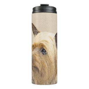 Silky Terrier Painting - Cute Original Dog Art Thermal Tumbler