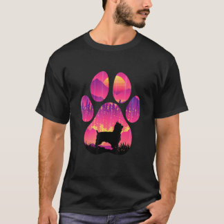 Silky Terrier Paw Mum Dad Dog Women Men T-Shirt
