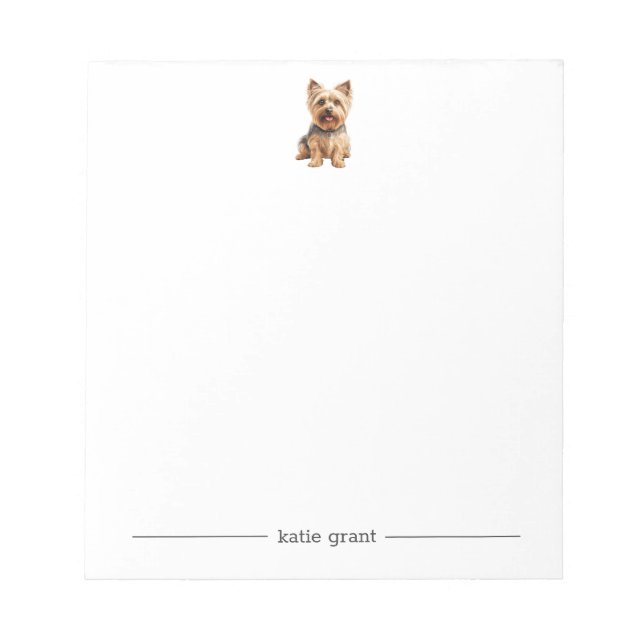 Silky Terrier Personalised Notepad (Front)