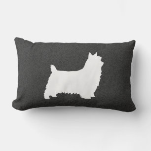 Silky Terrier Silhouette Lumbar Cushion