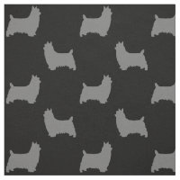 Silky Terrier Silhouettes Grey and Black Patterned