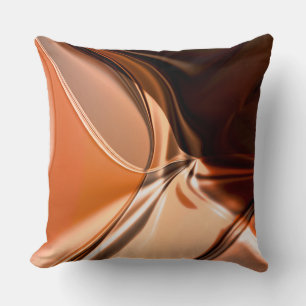 Silky twisted curves chocolate and cream cushion