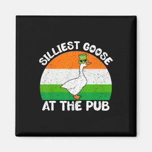 Silliest Goose At The Pub Funny Shamrock St Patric Magnet